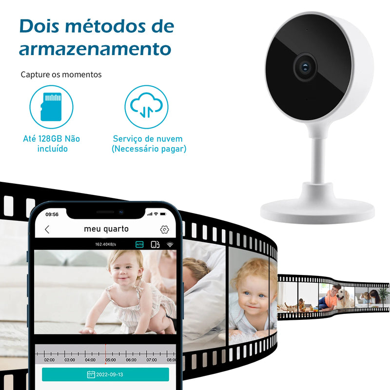 Monitore Cada Detalhe com a Câmera WiFi de Segurança Inteligente!