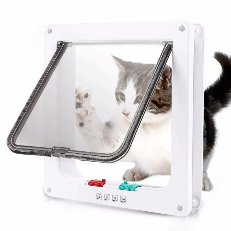 Porta Basculante para Cão e Gato com Trava de Segurança – Liberdade e Controle para Seu Pet